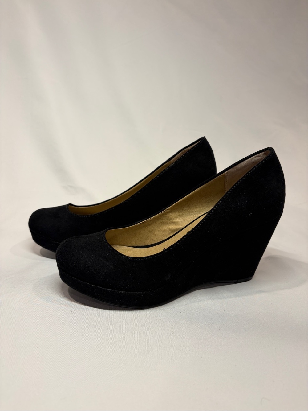 American Rag Black Suede Wedges